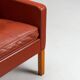 Borge Mogensen cognac leather lounge chairs Fredericia Stolefabrik Denmark 1963