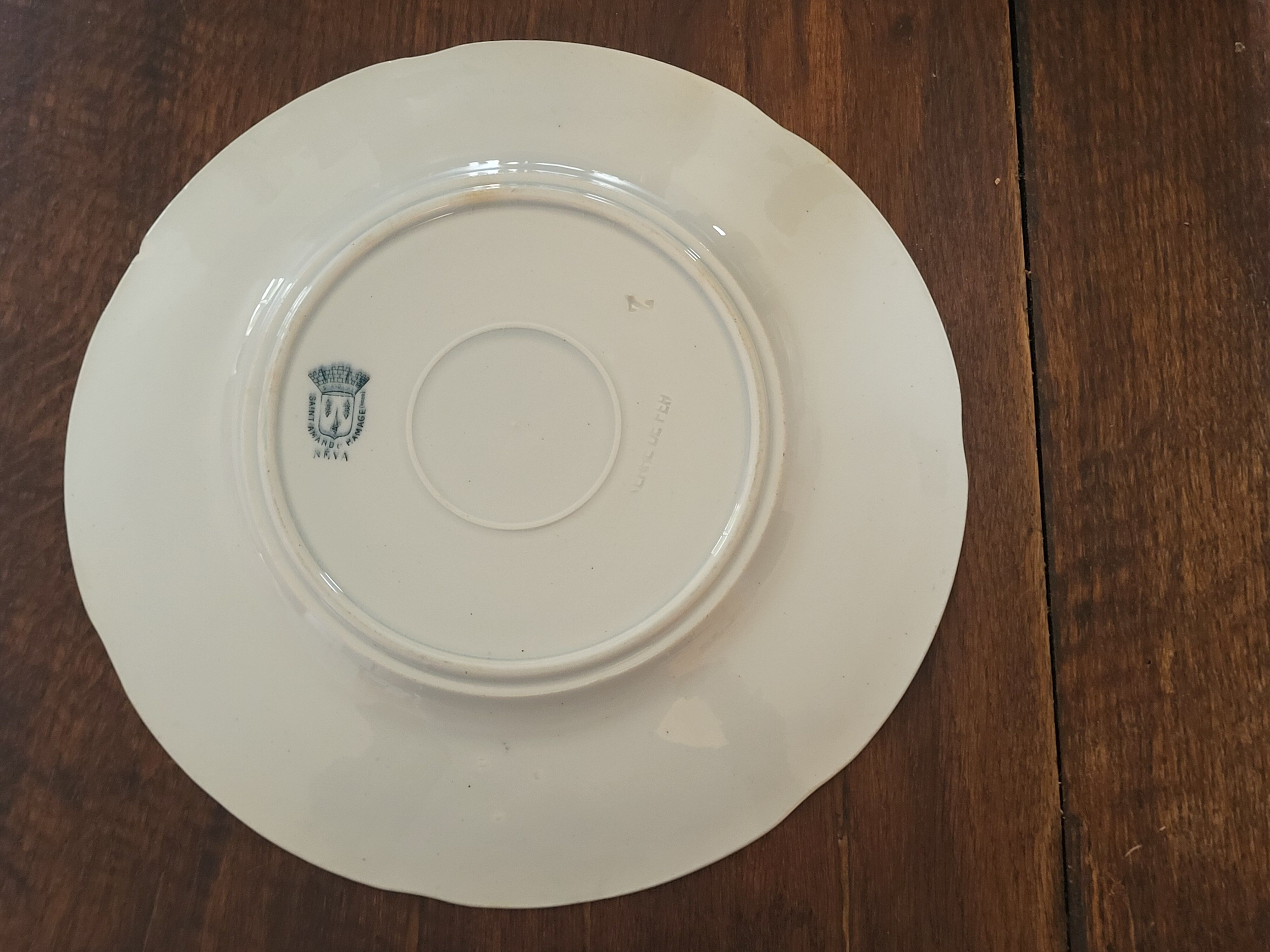 Old earthenware plate – Saint-Amand & Hamage (Nord)