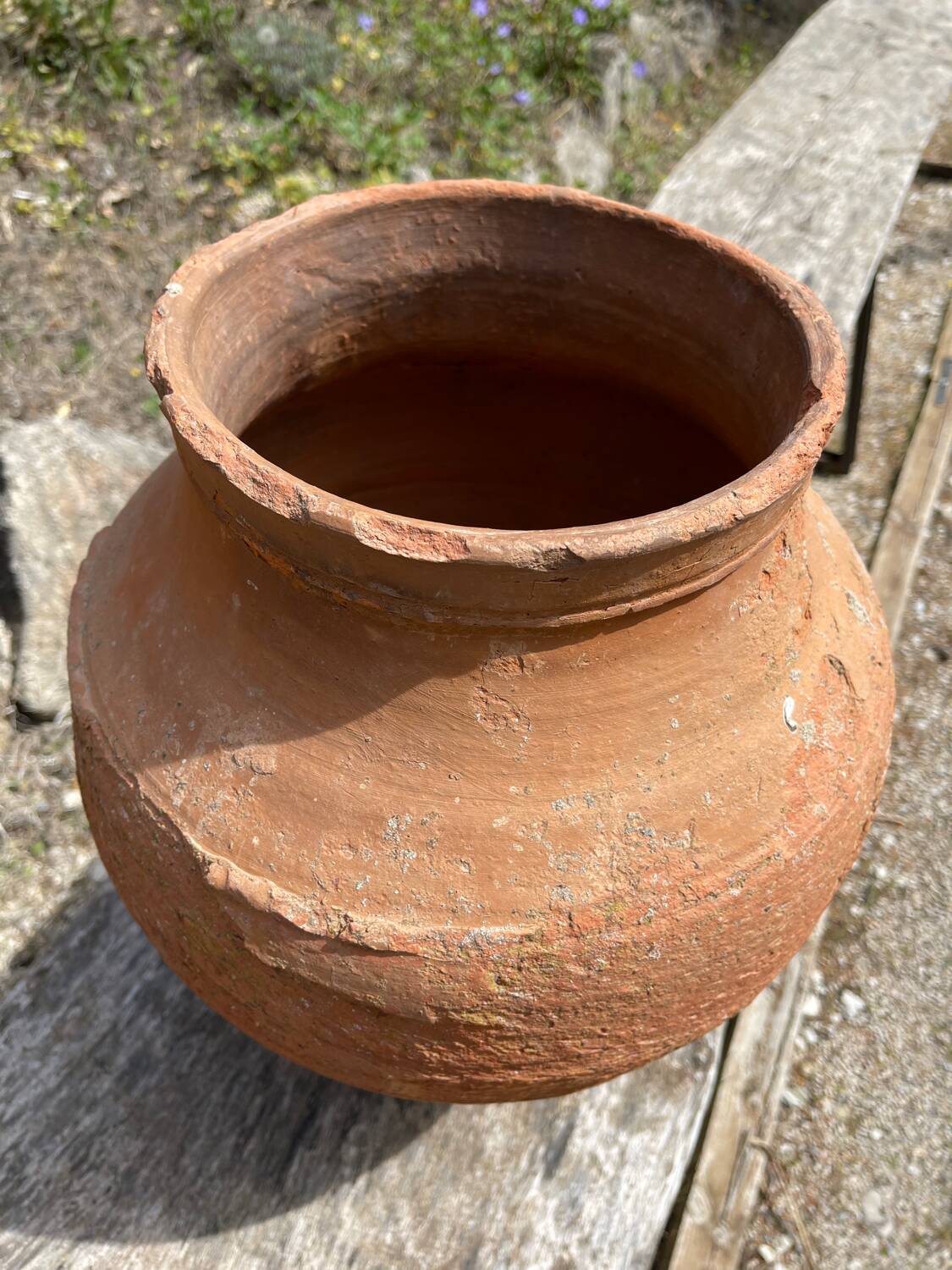 Terracotta pottery jar