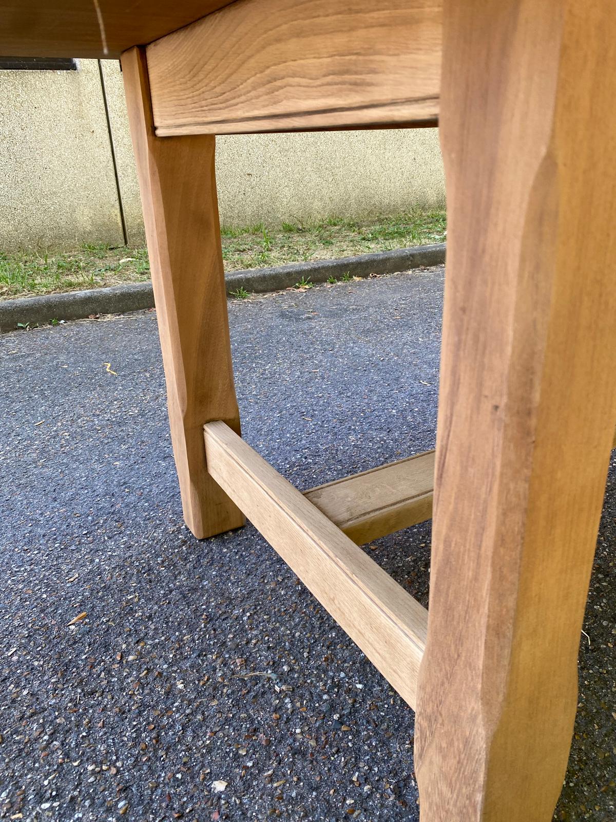 Renovated 1960s oak farmhouse dining table
