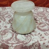 Vintage: small ball vase in natural stone and brass