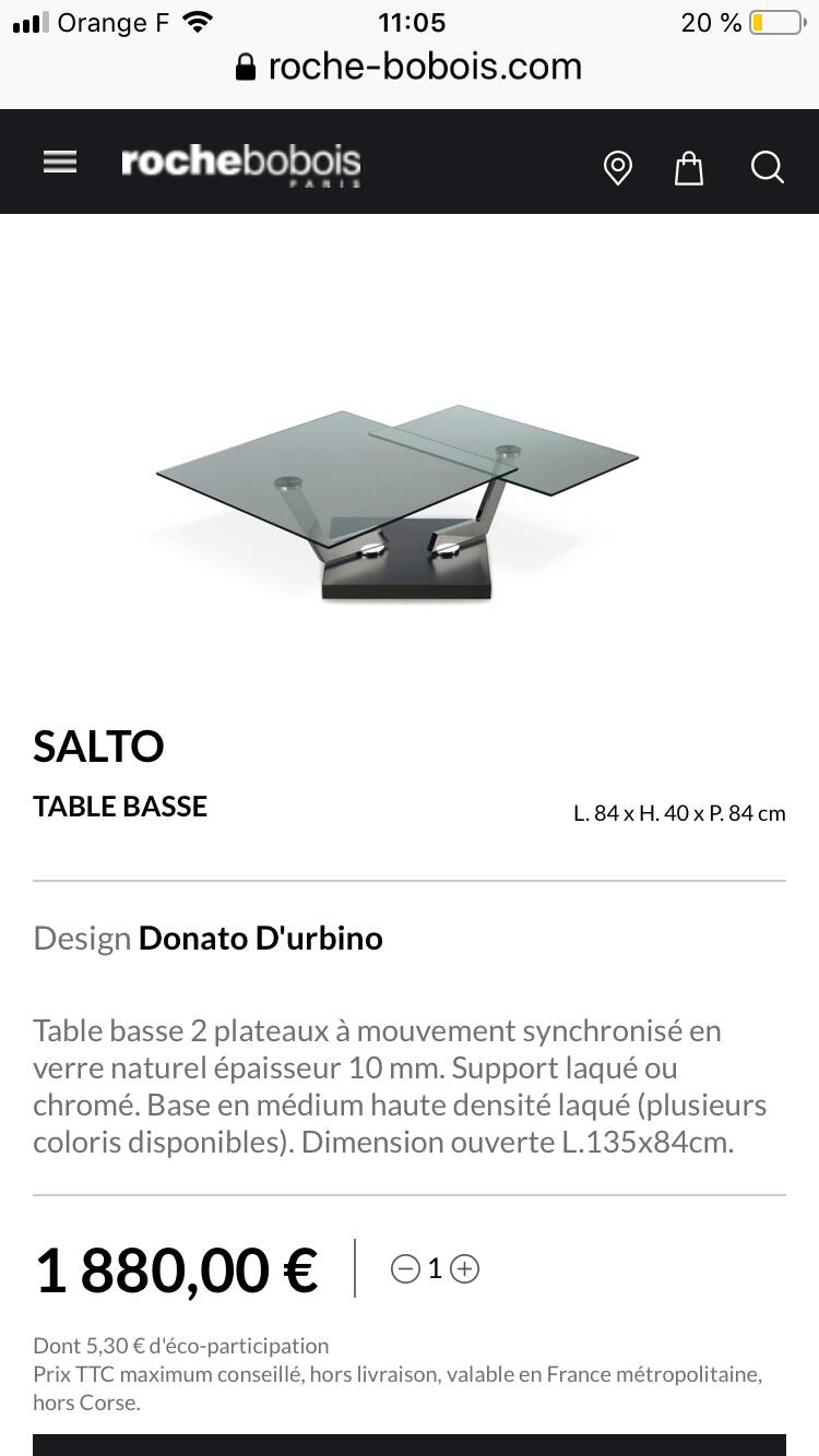 Salto Roche-Bonois Table