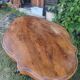 Antique guéridon in Napoléon III style – Solid walnut – Scalloped top