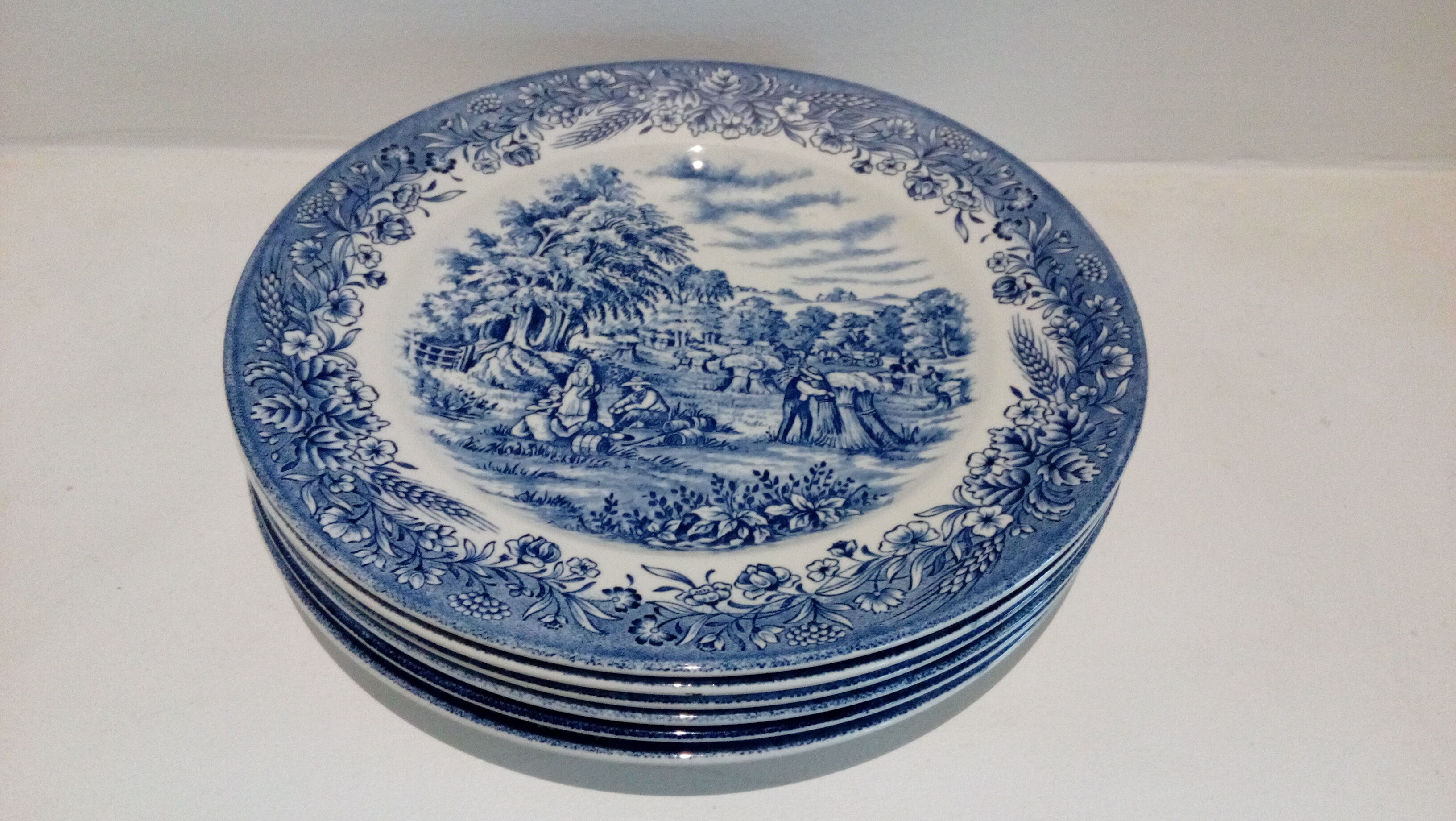 Set of 6 Churchill flat plates