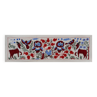 Hand-knotted rug, vintage Turkish rug 50x144 cm