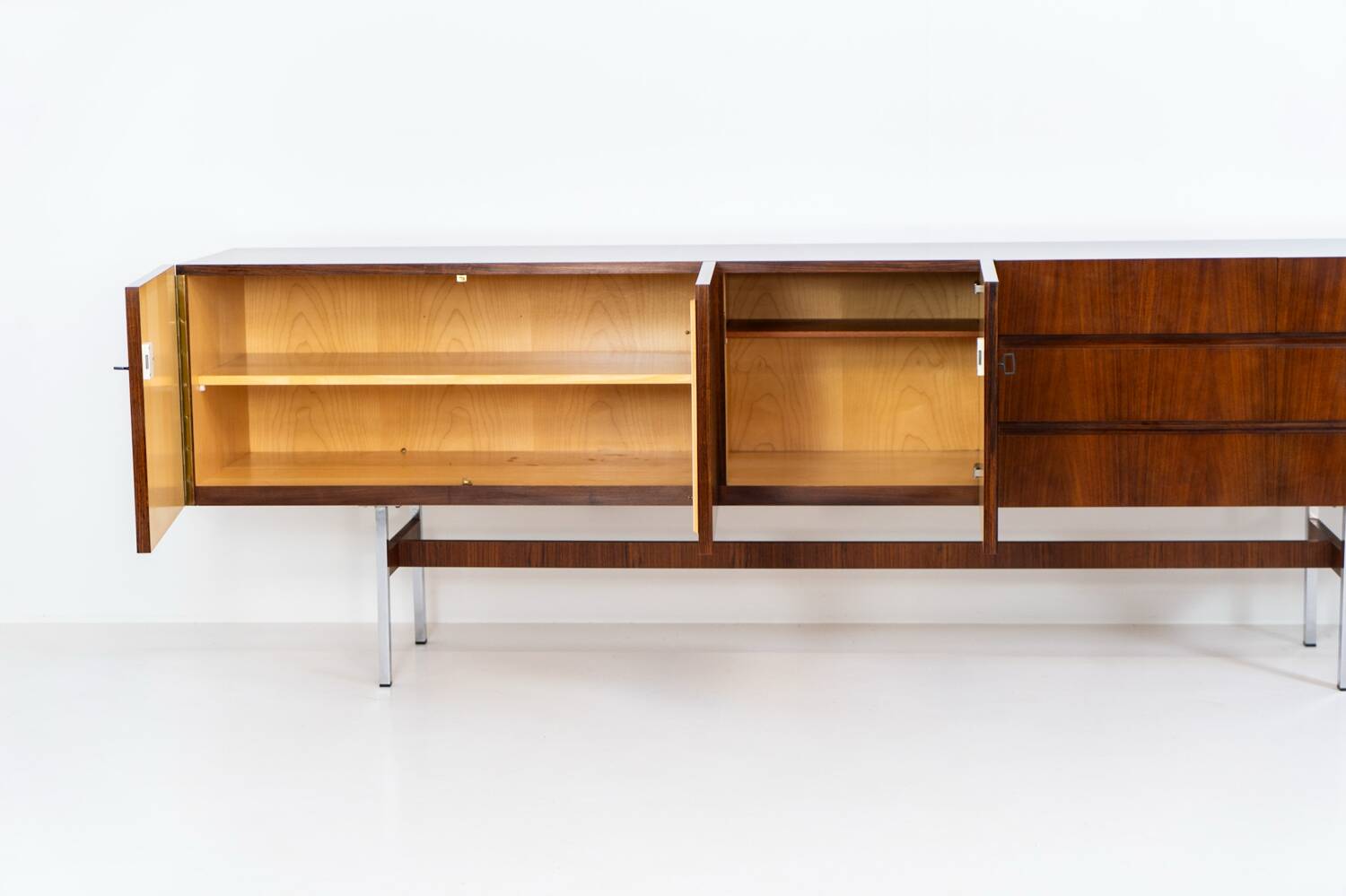 XL sideboard in rosewood by Musterring (Germany, 1960s).