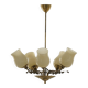 Brass and glass chandelier, Lisa Johansson-Pape for Stockmann, Finland, 1940s.