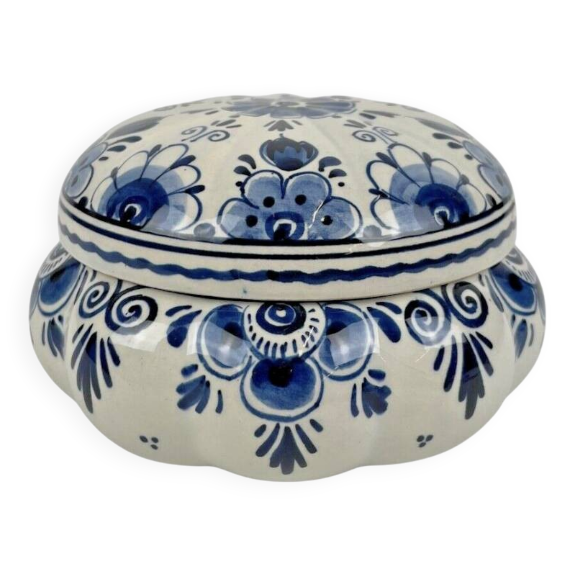 Delft blue and white ceramic candy dish