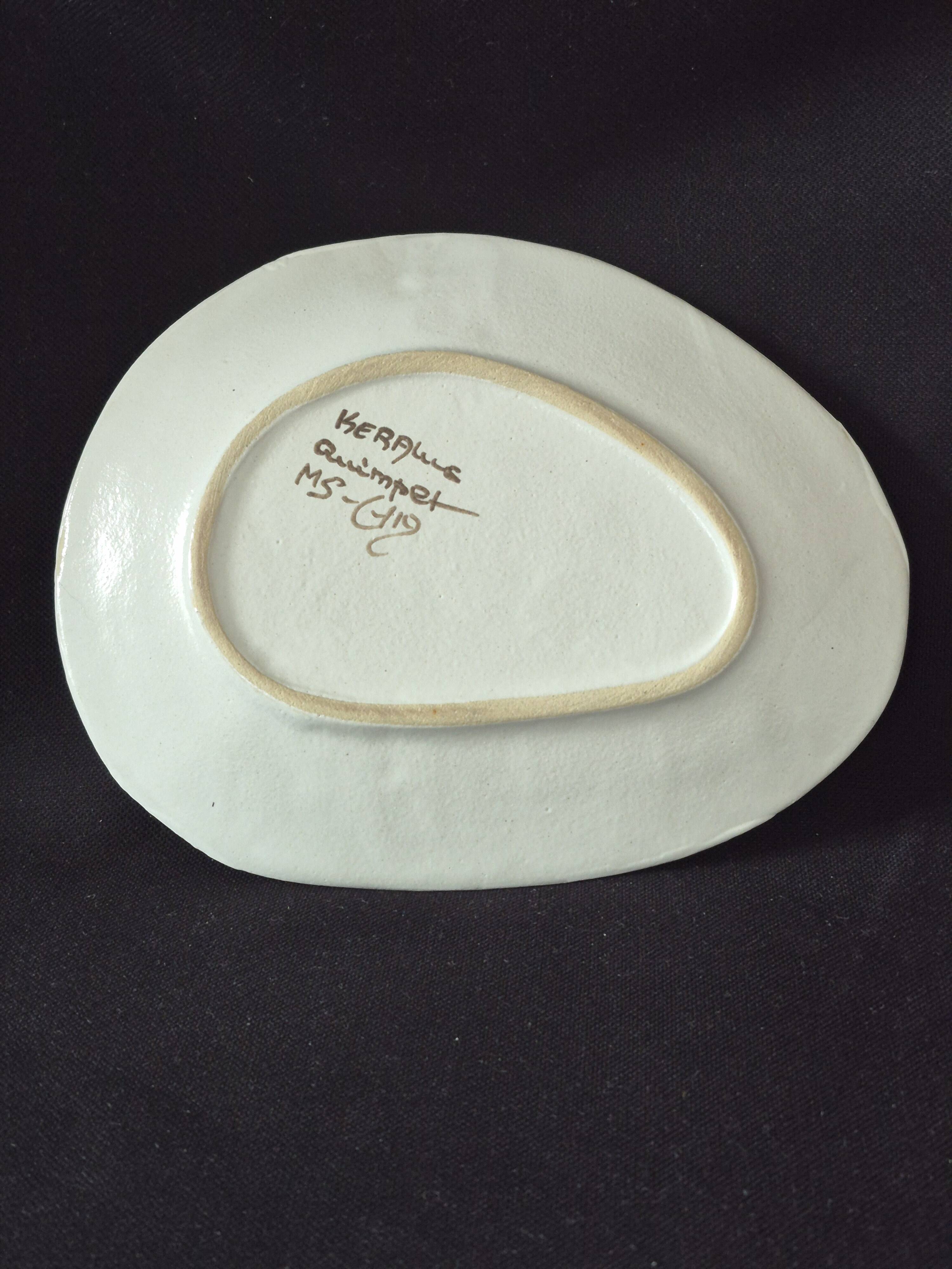 Breakfast cup "selfish" in glazed stoneware Quimper Keraluc A031-1