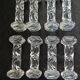 8 cutlery holders made of cut glass