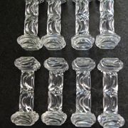 8 cutlery holders made of cut glass