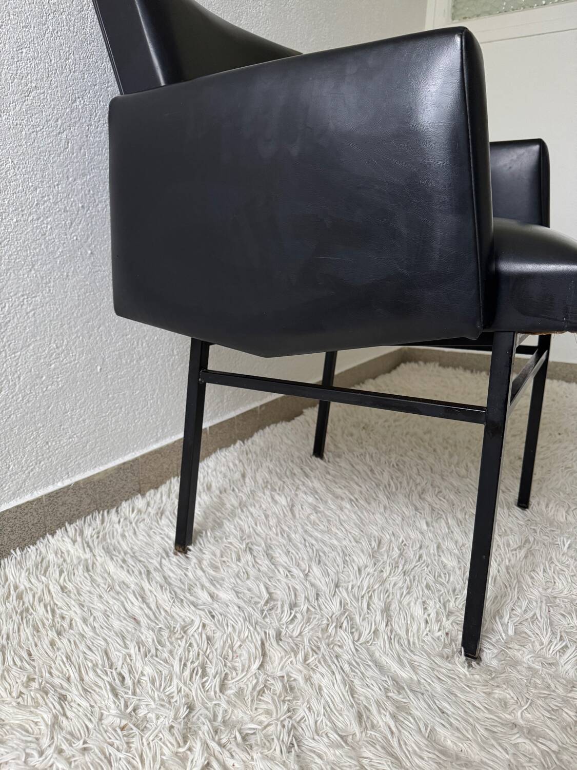 Black armchair, 50s design