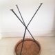 Door plant coffee table tripod in rattan
