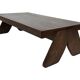 Vintage Coffee Table Wengé Brutalist Postmodern 70's Design