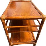 Rattan serving trolley