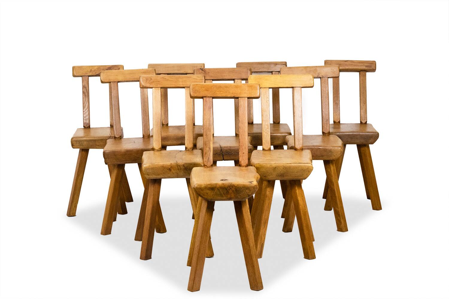 Mobichalet. Set of 10 chairs. 1960s.