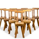 Mobichalet. Set of 10 chairs. 1960s.