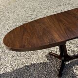 Vintage oval Baumann table in elm