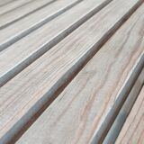 Metal and wood bench