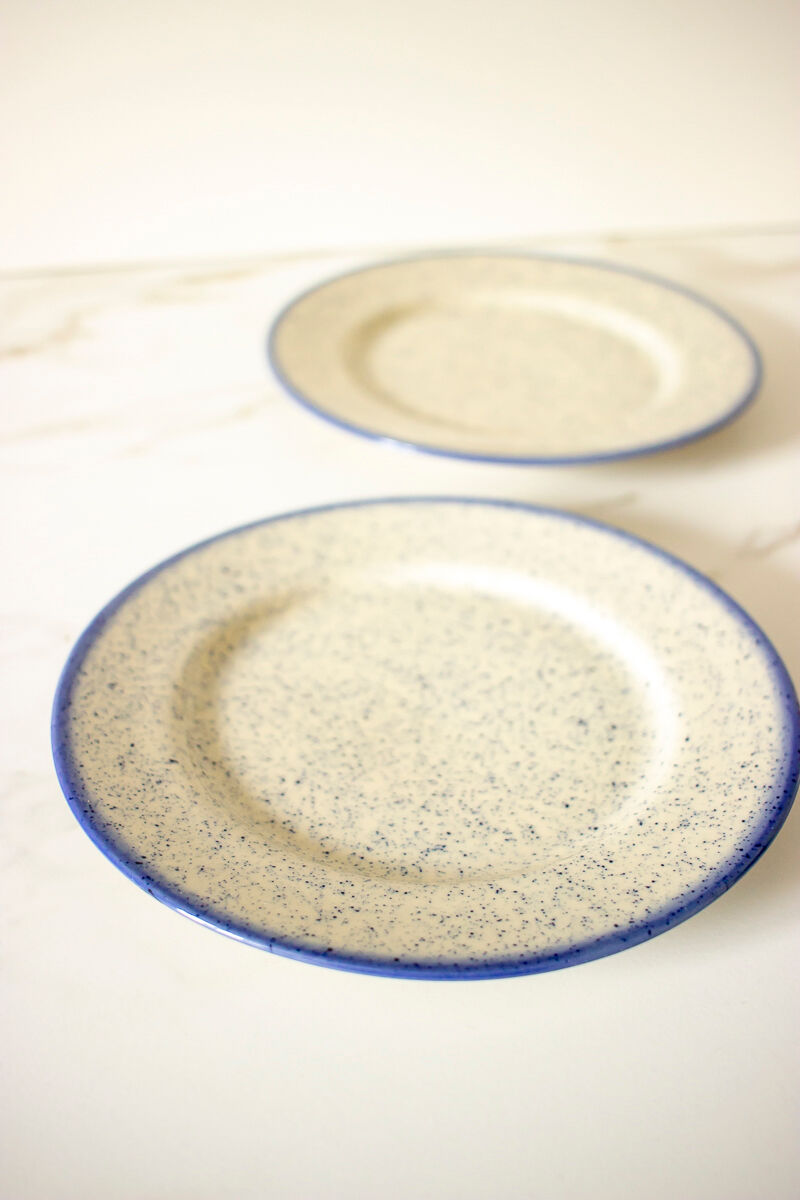 2 blue dessert plates Tulowice