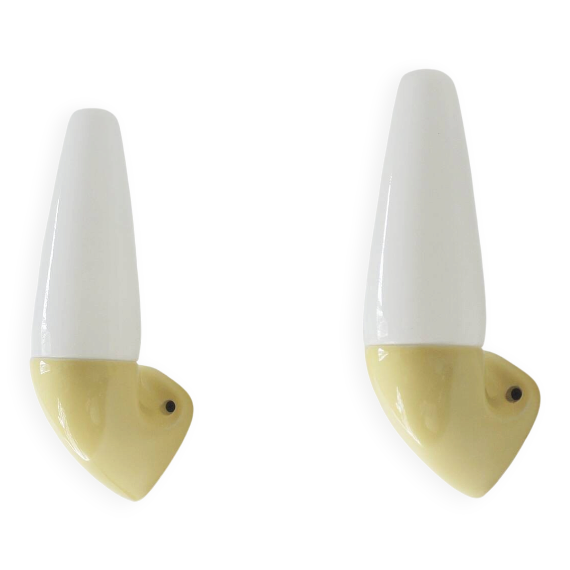 Yellow Ceramic Model 6035 Lamps by Stig Carlsson for Ifö, 1960s, Set of 2