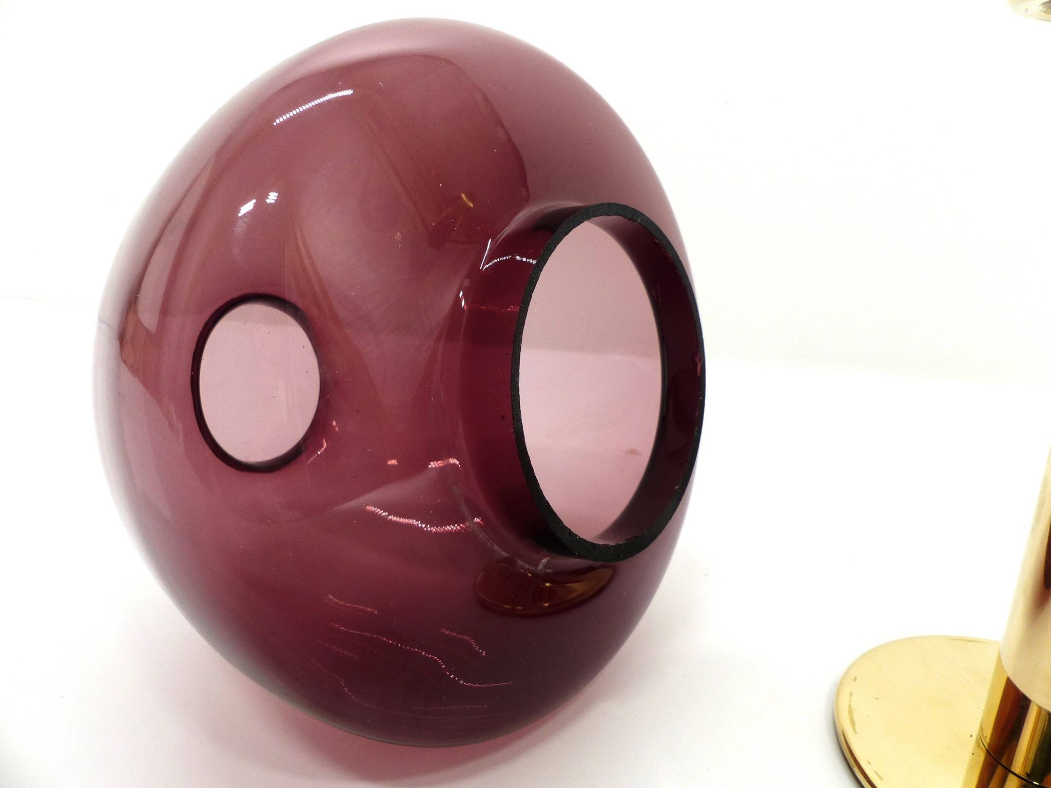 Scandinavian candle holder Hans-Agne Jakobsson Claudia purple L102/32 1960