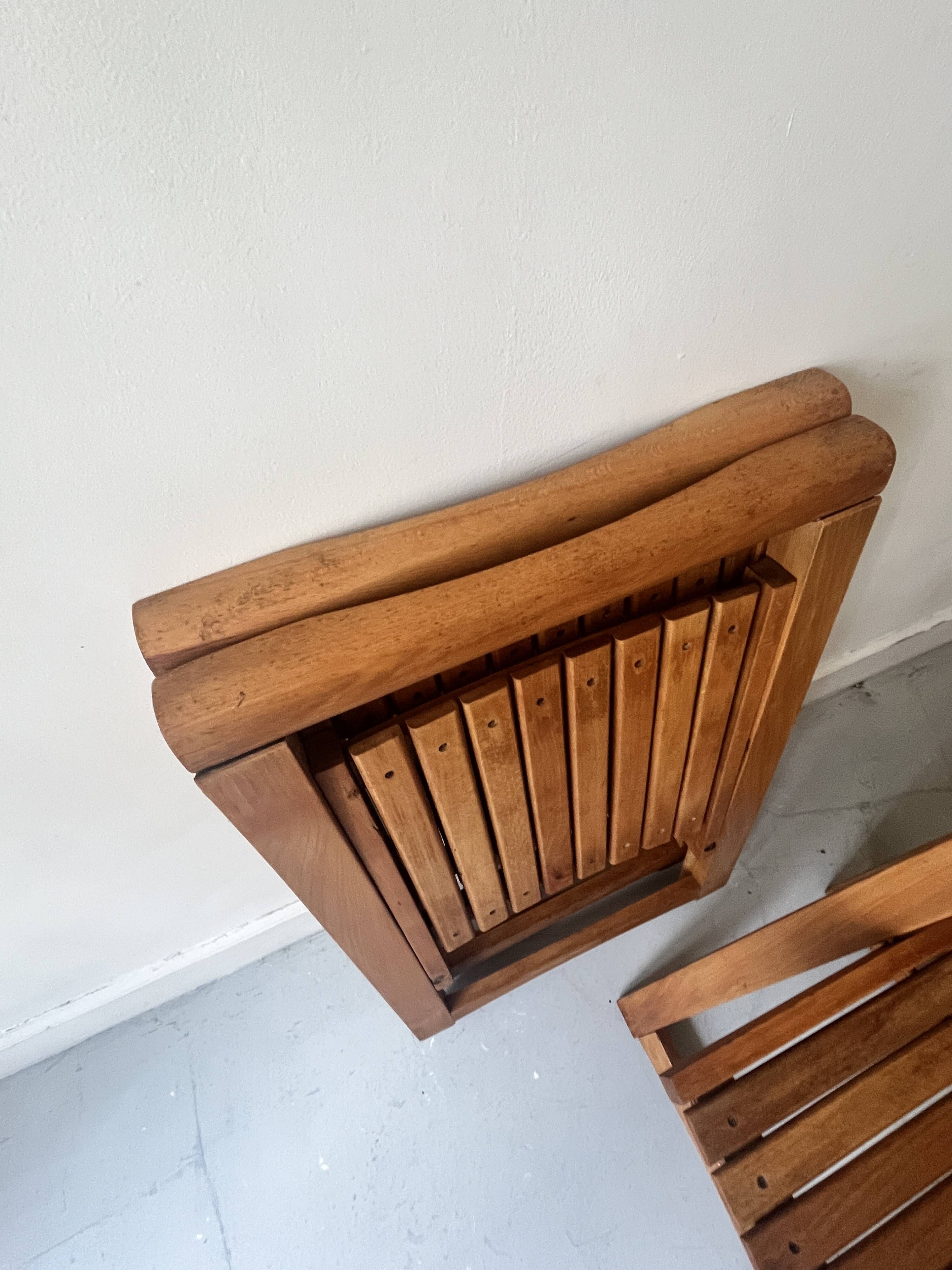 set of 4 italian wooden folding chairs by Aldo Jacober, design 1960 - 1970