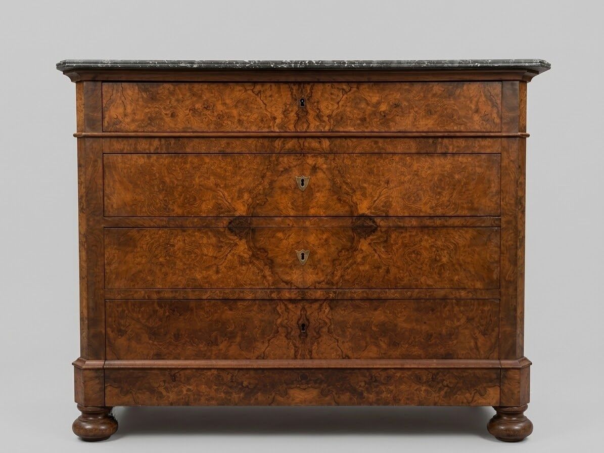 Walnut Louis Philippe chest of drawers
