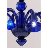 Contemporary Translucent Azzurre Murano Style Glass Chandelier