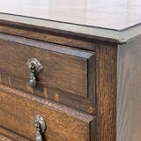 1930s English oak chest of drawers