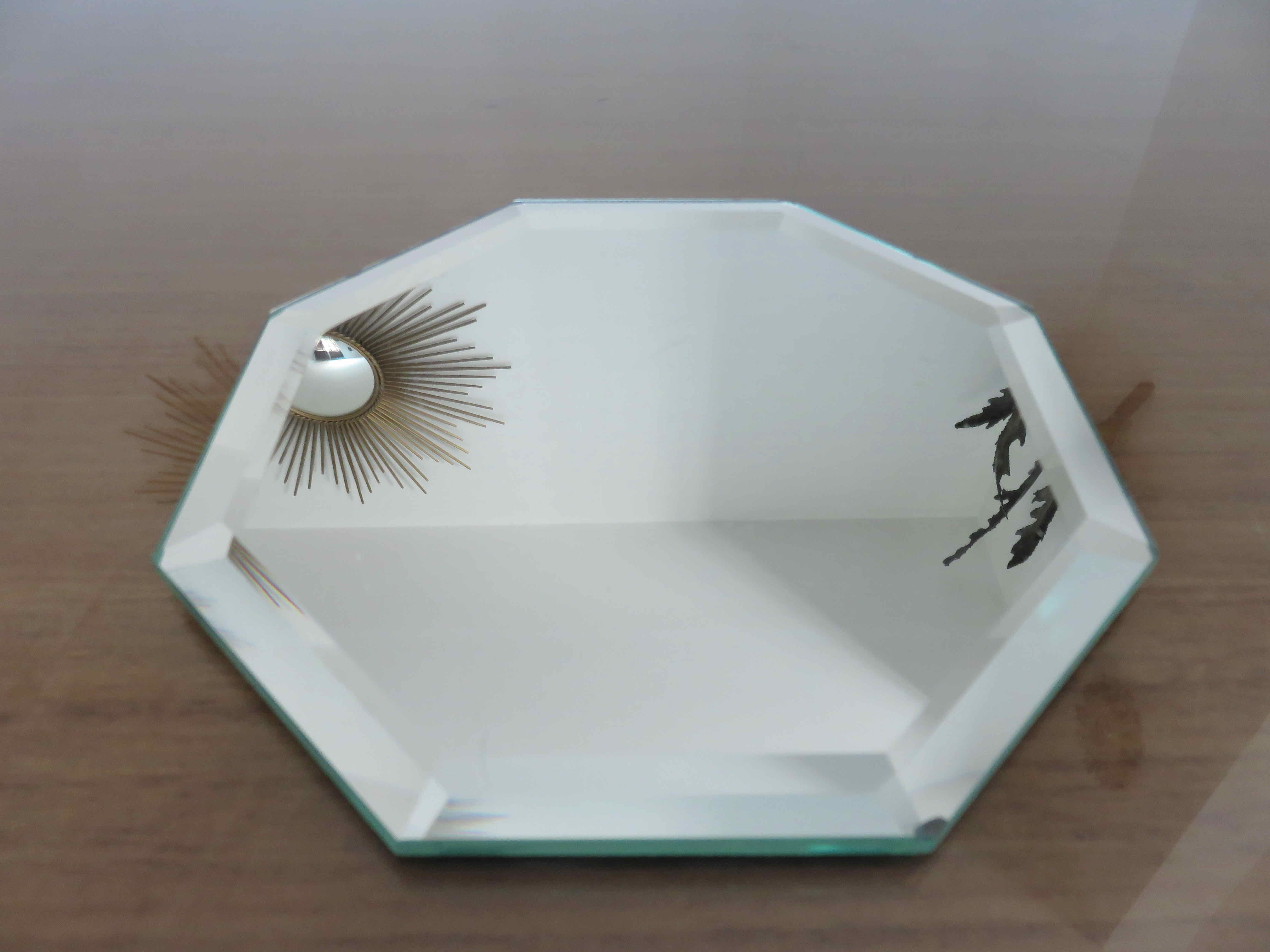 Beveled octagonal mirror 40s 50s