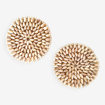 Pair of shell trivets