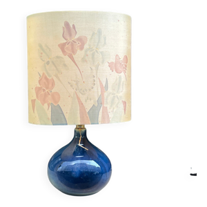 Lampe en céramique bleu