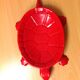 Turtle pocket emptier in enameled red cast iron by Castirone France