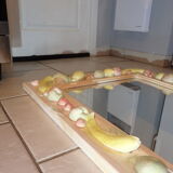 Vintage mirror year 70 80 Decorative Plaster Fruit Decorations