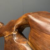 Large olive tree root chair set, 1960s