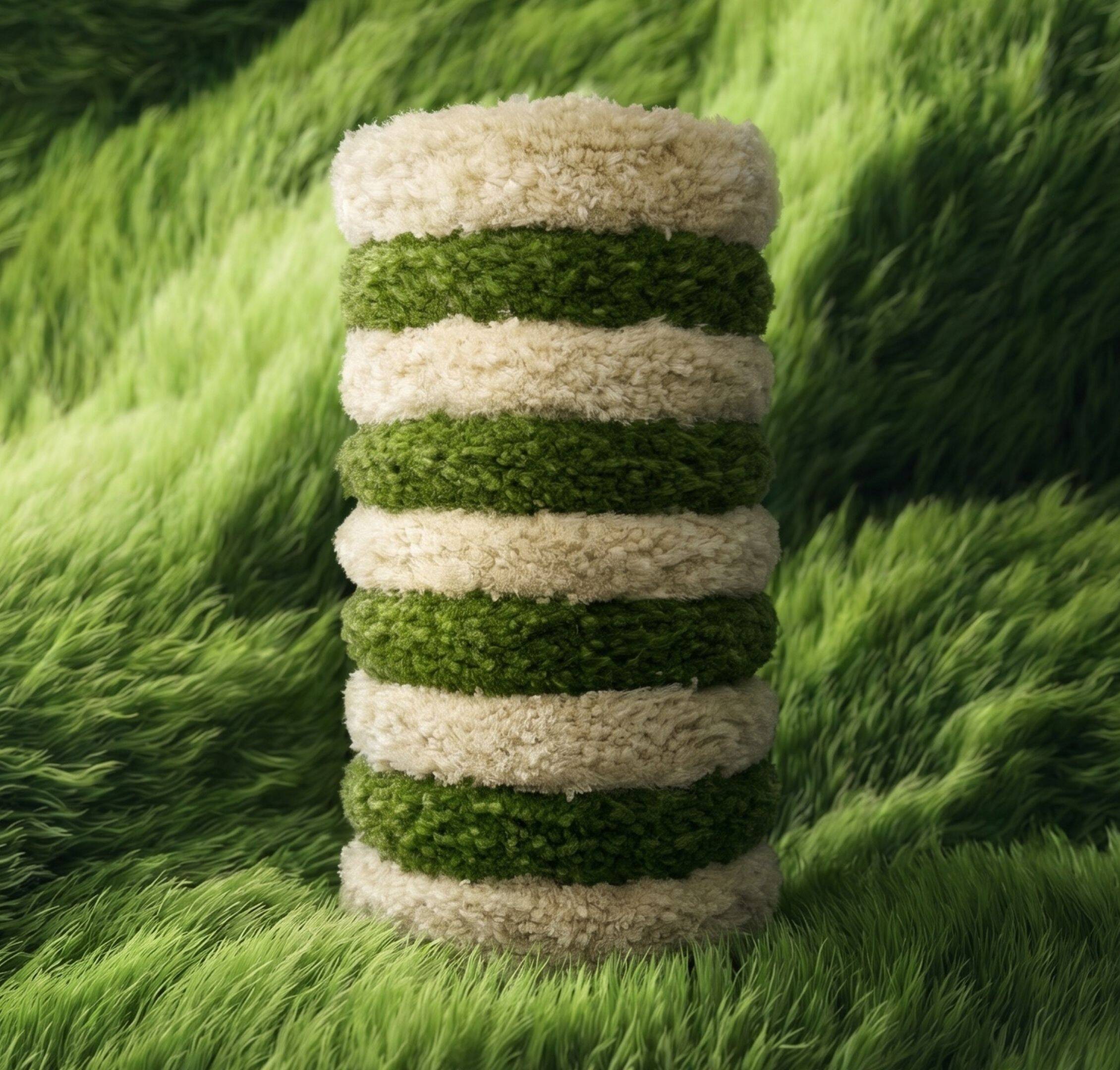 Grand Vase Rayures Vert