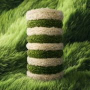 Large Green Striped Vase