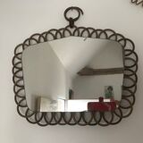 Vintage mirror in 32x40 cm rattan