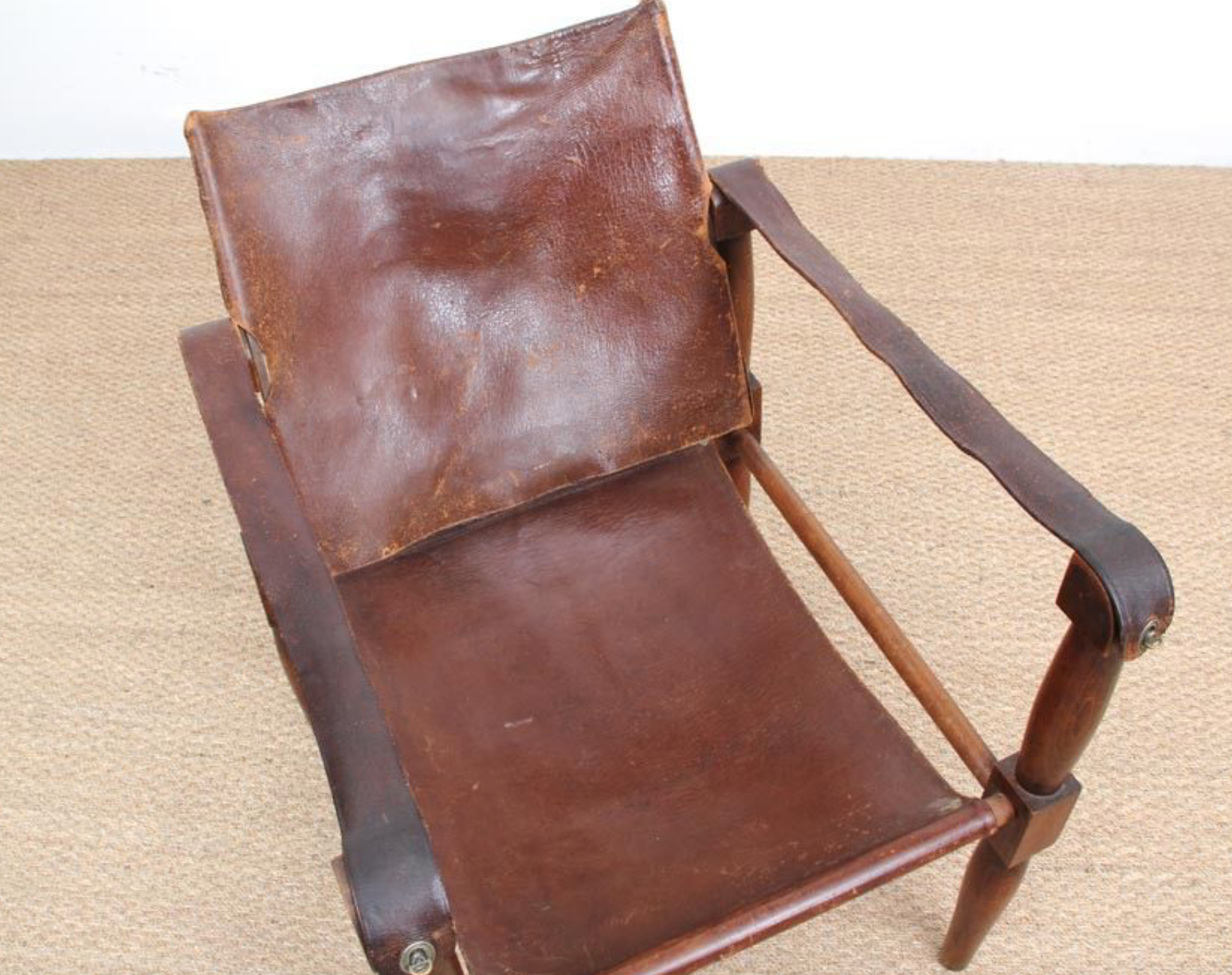 Fauteuils Safari en hêtre 1940s