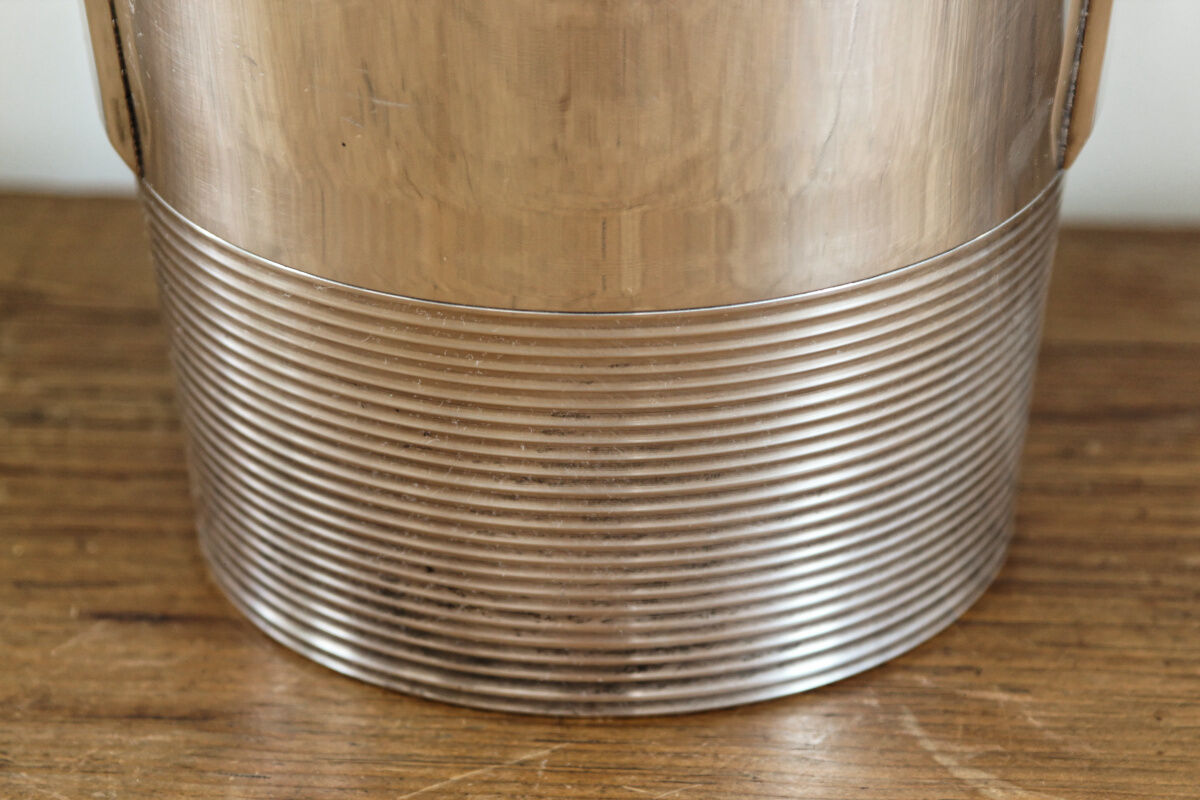 Art Deco champagne bucket, silver metal