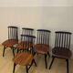 Suite de 5 chaises Tapiovaara modèle Fanett