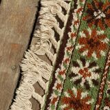 Tapis Rabat Maroc en laine de mouton points réalisés main  167 x 83 cm vintage