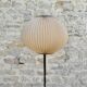 Rispal lampshade on wrought iron floor lamp base