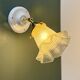 Vintage frosted glass tulip wall light