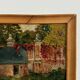 Huile sur toile représentant une propriété, début XXe