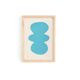 Collection de 4 peintures abstraites col. bleu clair signées Eawy