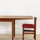 Table à manger en teck à double extension (Fabriquée au Danemark en 1960)