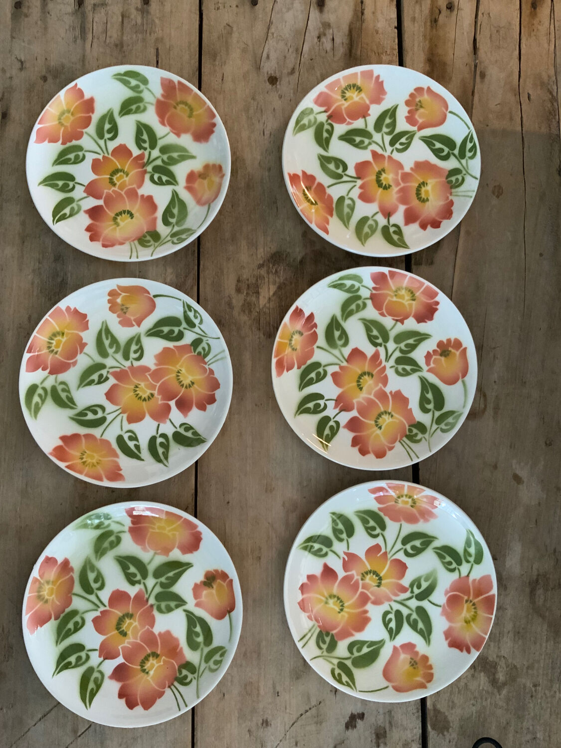 Selency flower plates x Monoprix Croisé Laroche