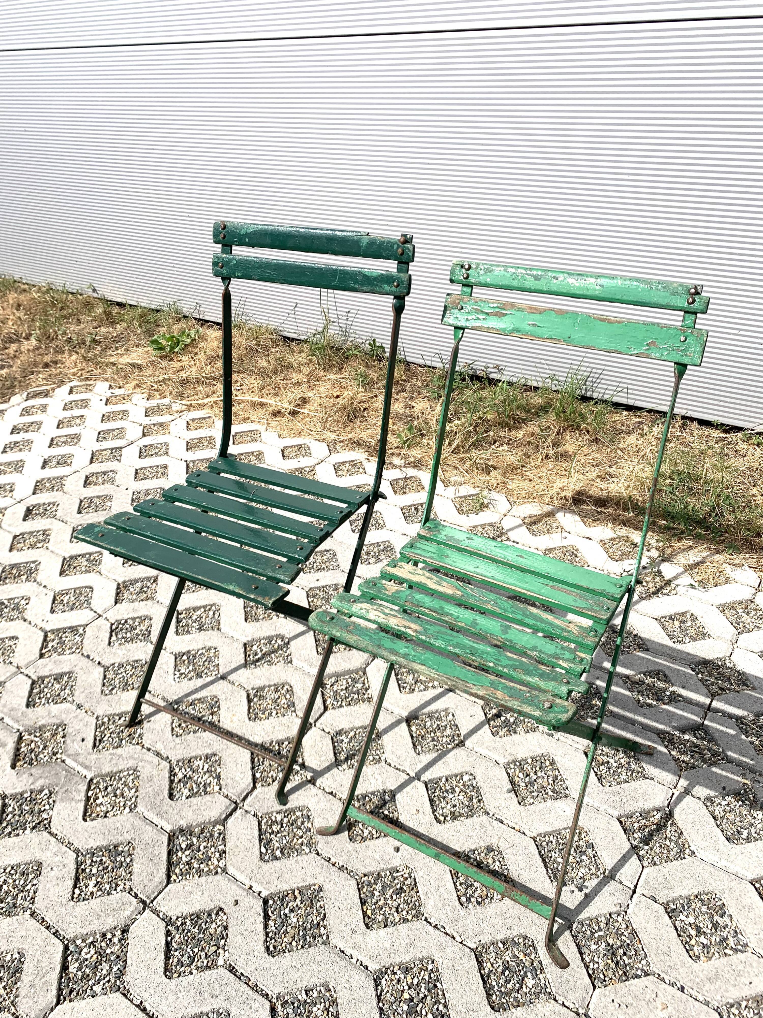 Paire de chaises de jardin vintage